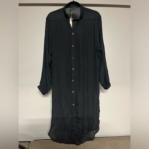 Coco + Carmen Black Angie Button Down Cardigan